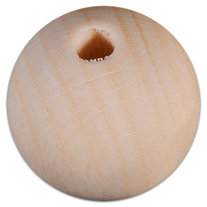 Holzkugeln mit Bohrung 10mm 100 St. natur