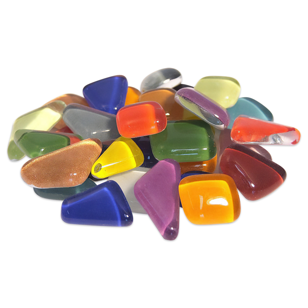 Mosaik Soft-Glas polygonal 200g bunt mix