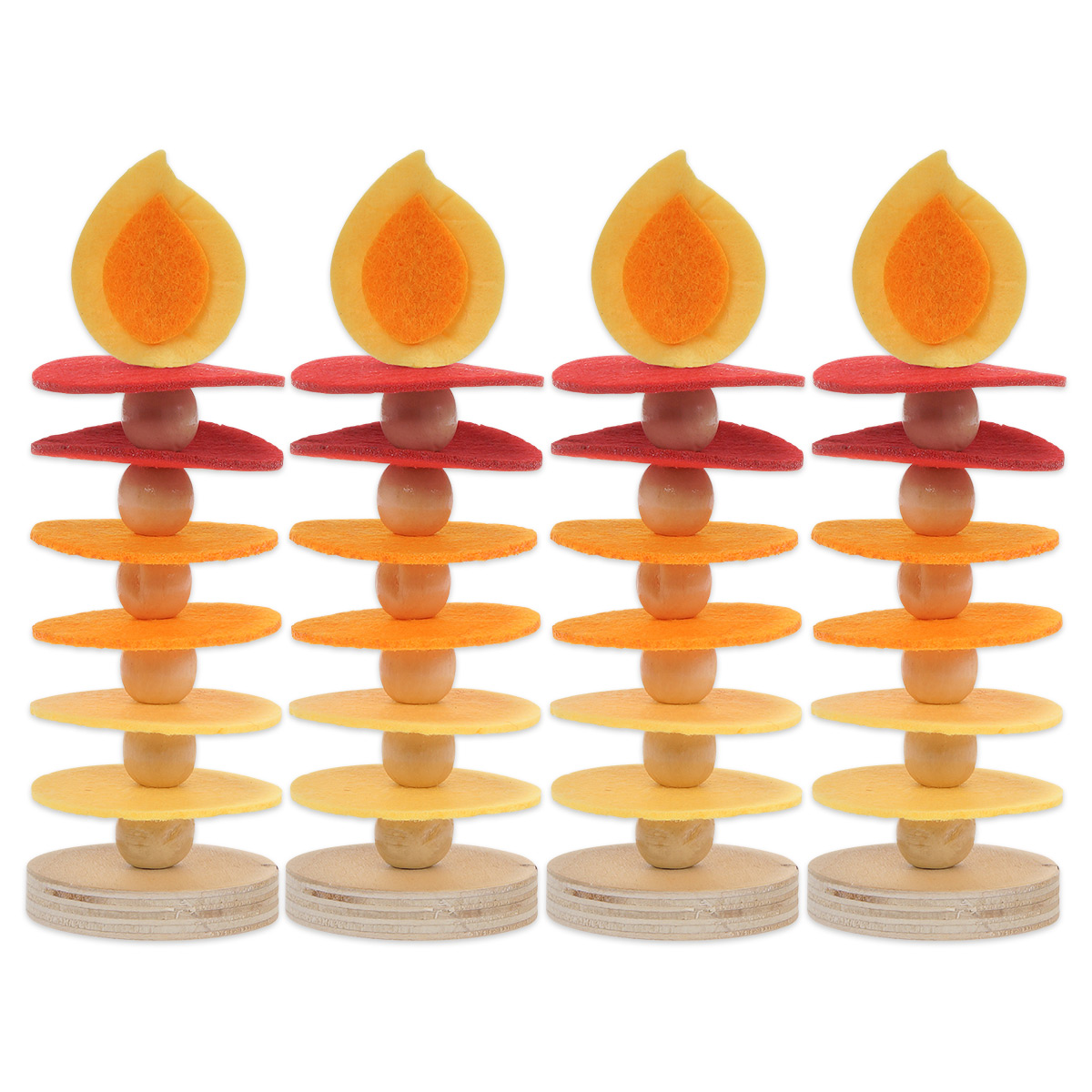 Bastelset Filzkerze 16cm 4er-Set