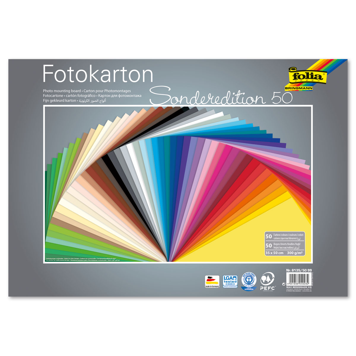 Fotokarton 300g/m² 35x50cm 50 Bl./Farben