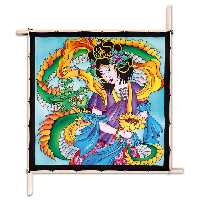 Tuch Gutta schwarz 90x90cm Suzy naturweiß