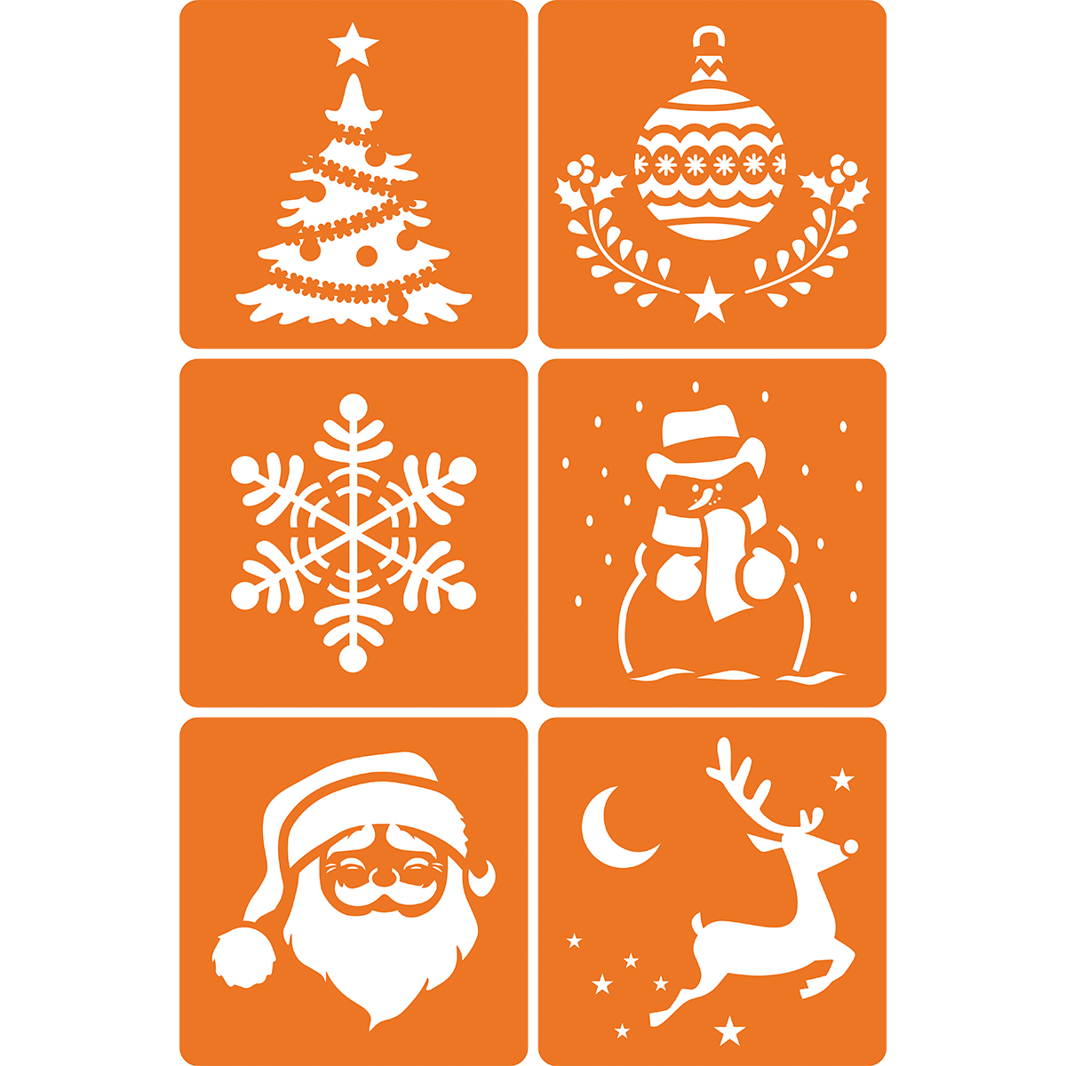 Schablonen Weihnachten 15x15cm 6 St.