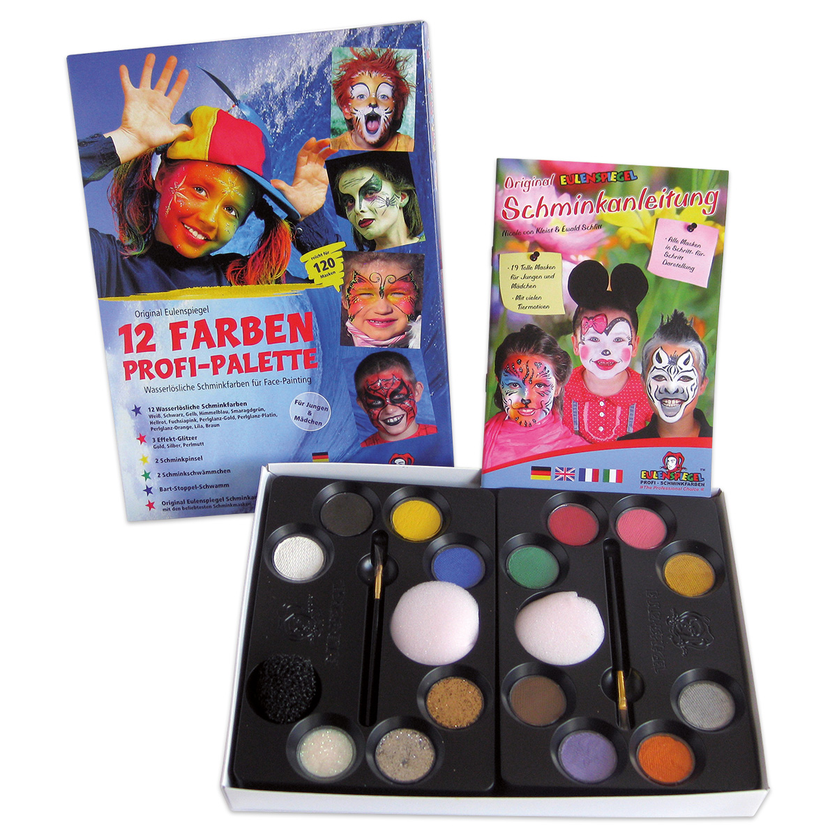 Profi-Schmink-Palette 12 Farben à 3,5ml