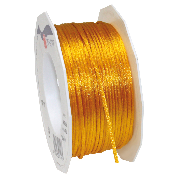 Satinschnur 2mm 50m gelb