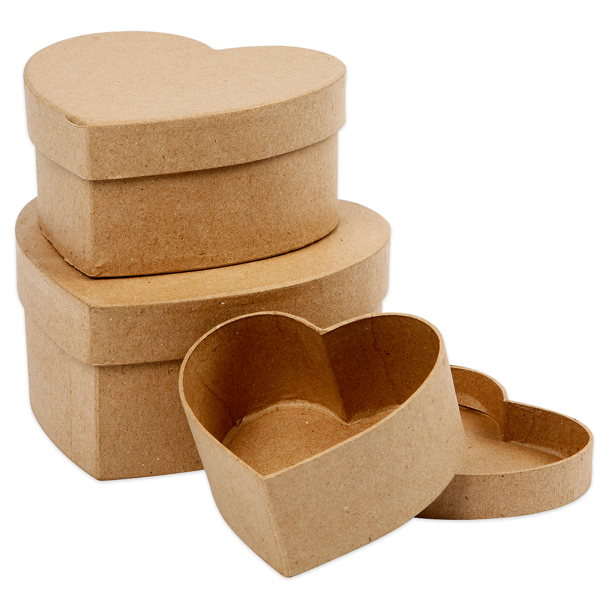 Pappschachteln Herzen 3er-Set
