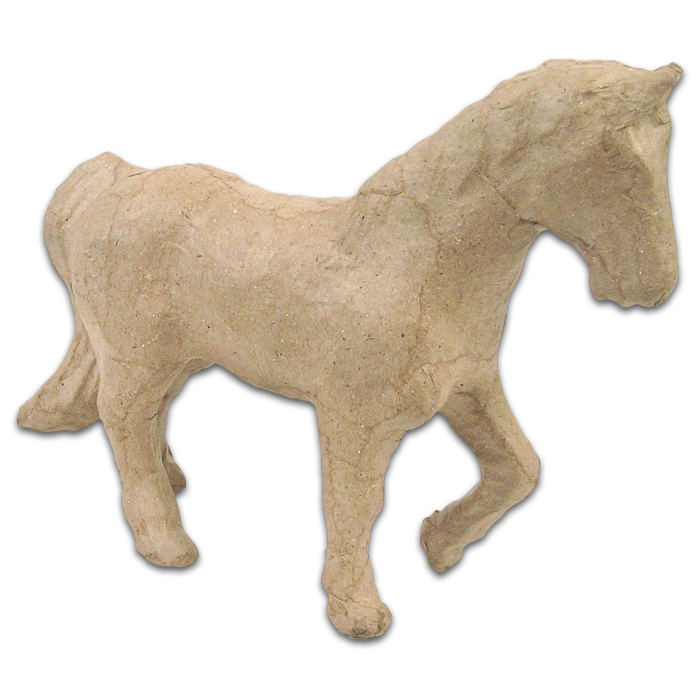 Pferd Pappmaché 13x4x11cm