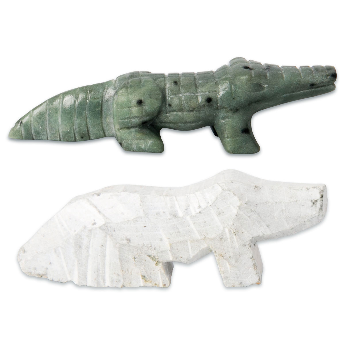 Speckstein-Rohling ca. 8-10cm Krokodil