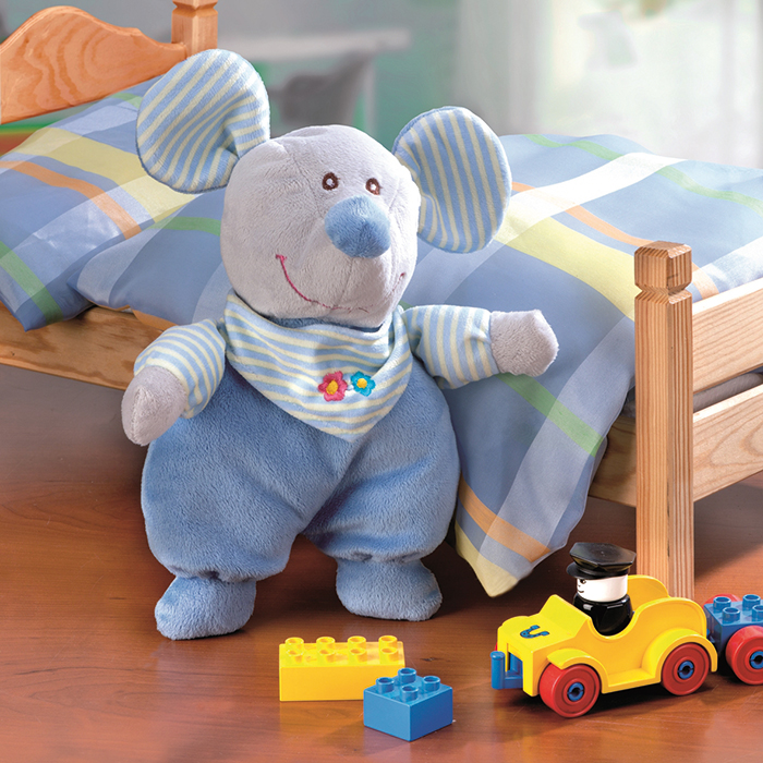 Creativ-Set Maus Minky ca. 26cm blau