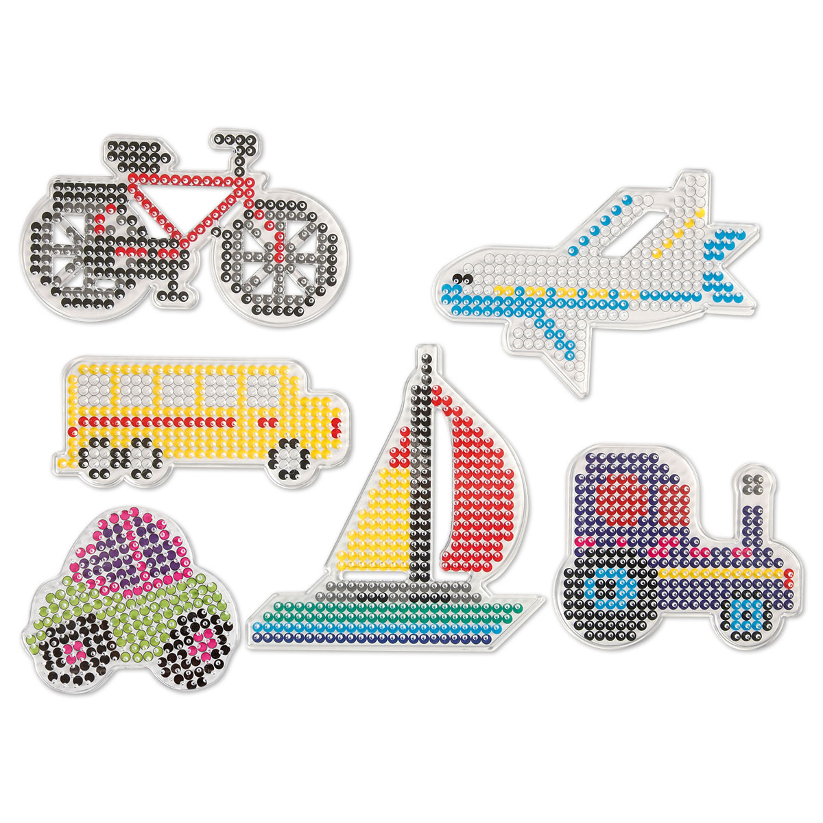 Steckplatten-Set Kunststoff 9-16cm 6 St. Fahrzeuge