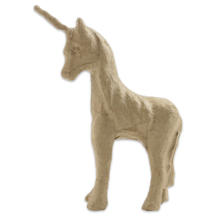 Einhorn stehend Pappmaché 12x4x16,5cm