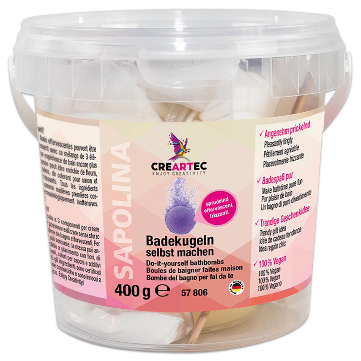 Badekugel zum Selbermachen 400g sprudelnd