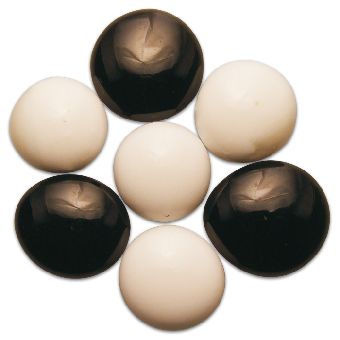 Glasnuggets Ø15-20mm 100g opak schw-weiß