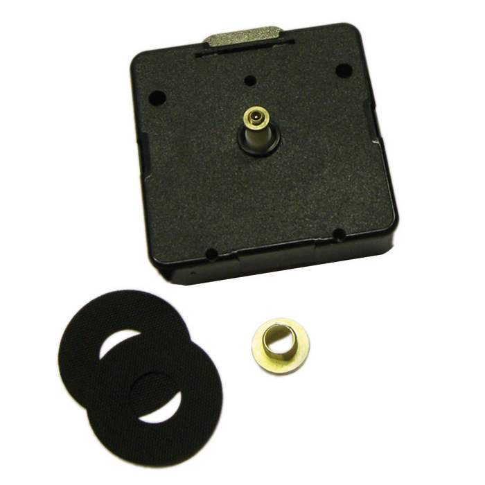 Quarzuhrwerk 55x55x18 für Wandstärke 16-20mm schwarz