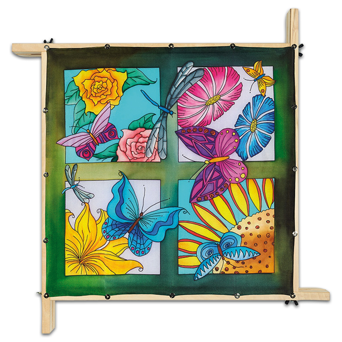 Tuch Gutta schwarz 55x55cm Scara naturweiß