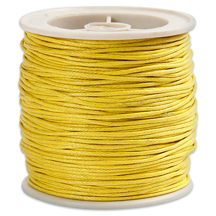 Baumwollband gewachst 1mm 40m gelb