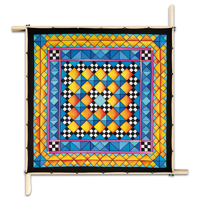 Tuch Gutta schwarz 90x90cm Mosaique naturweiß