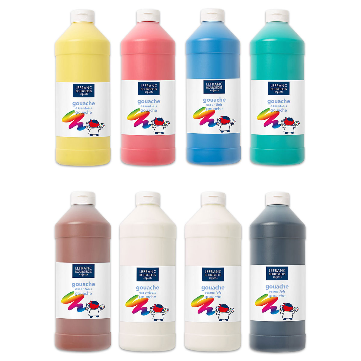 Gouache Tempera Farbe 8 Farben à 1.000ml