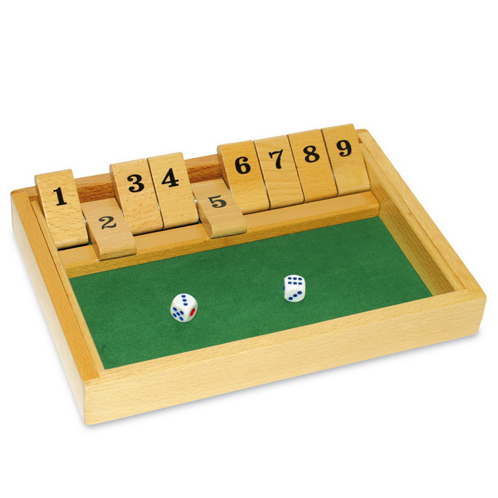 Spiel - Shut the Box Holz 26x17x3cm