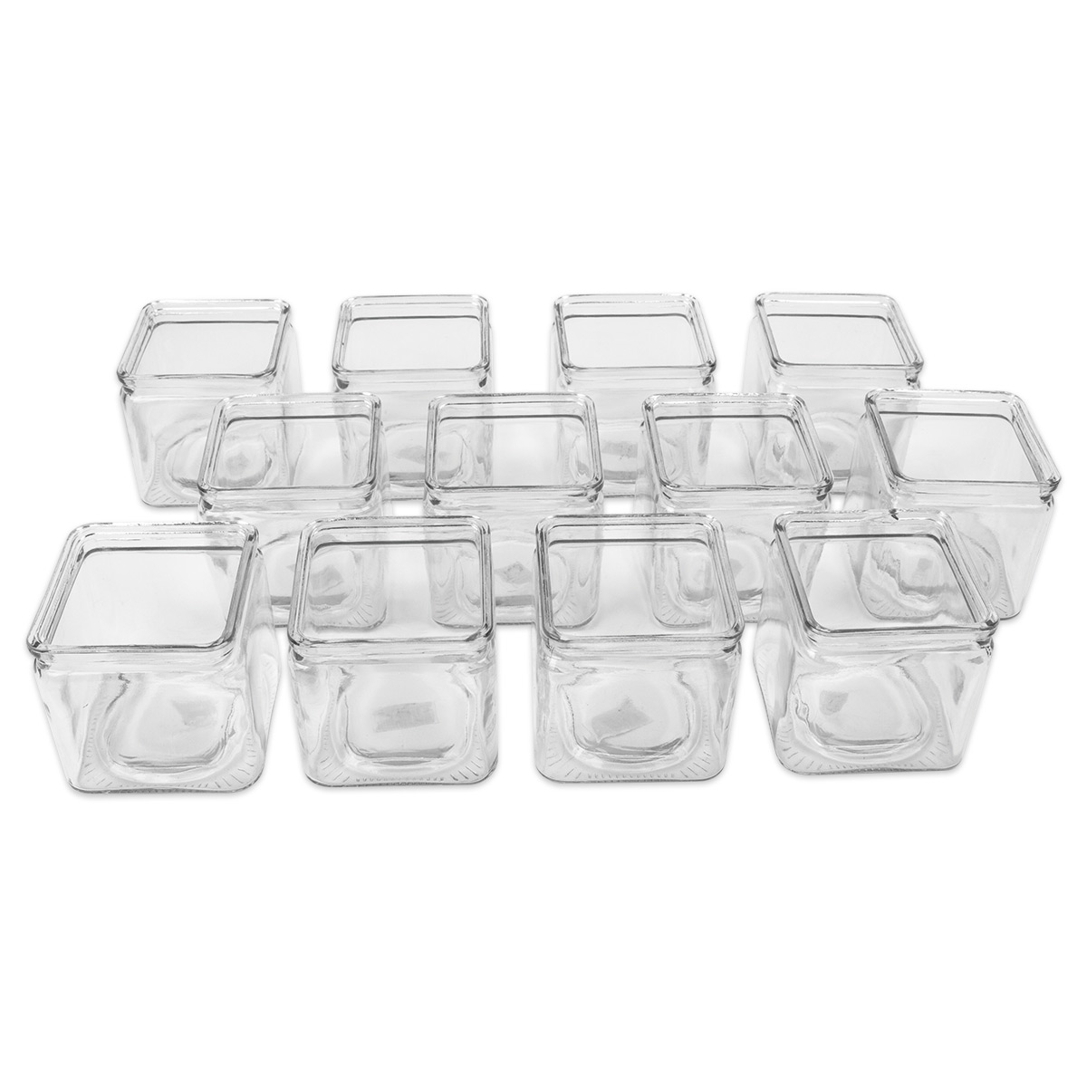 Großpackung Windlichtglas quadratisch 10x10x10cm 12 St.