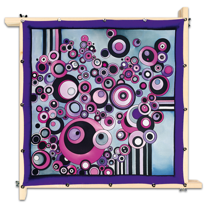 Tuch Gutta schwarz 55x55cm Circular naturweiß