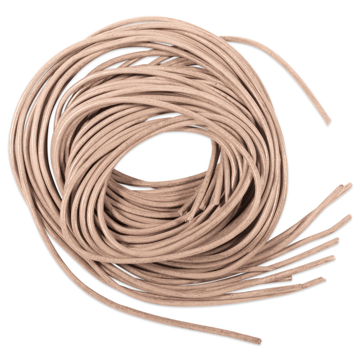 Lederriemchen rund 2mm 1m 10 St. natur