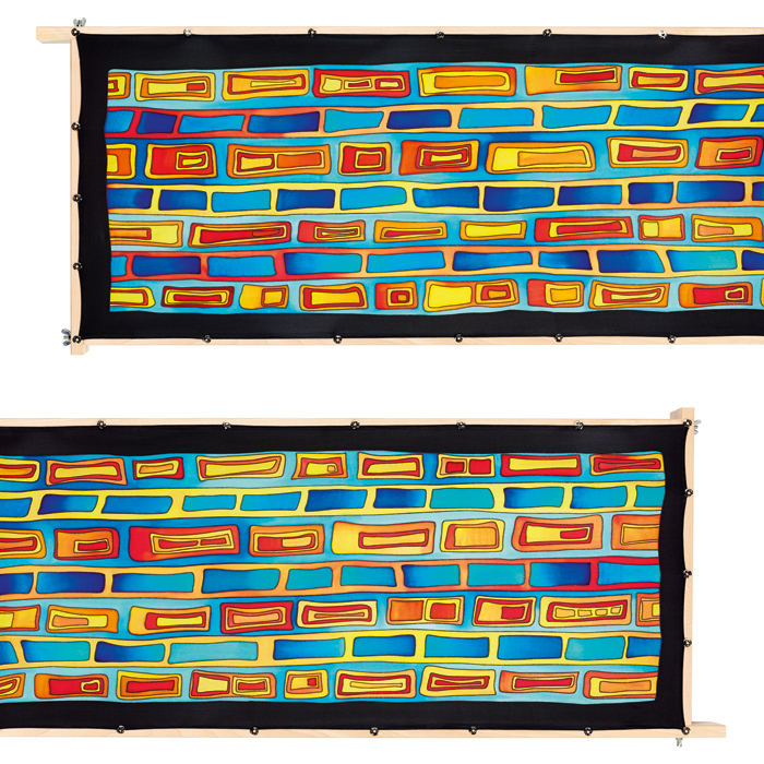 Schal Gutta schwarz 180x45cm Wayne naturweiß