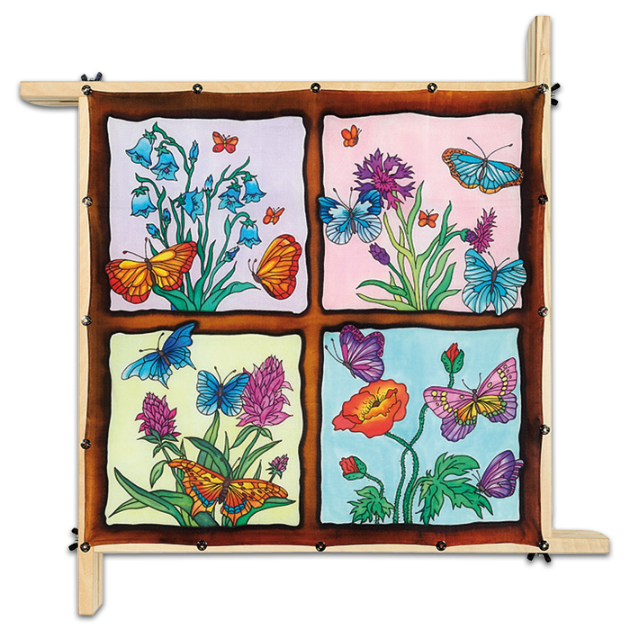 Tuch Gutta schwarz 55x55cm Summer naturweiß