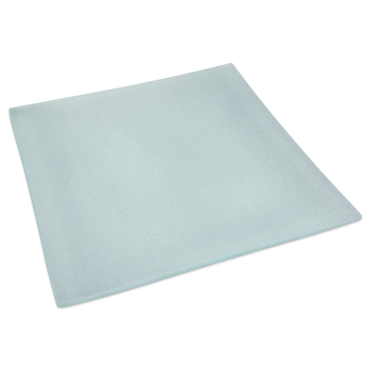 Glasteller quadratisch 20x20cm innen sandgestrahlt