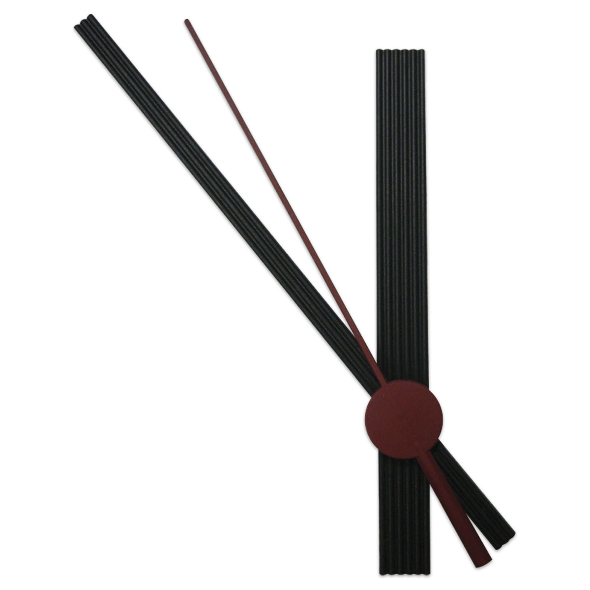 Uhrzeiger Kunststoff 50/75mm schwarz Stabform