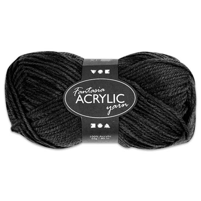 Fantasia Acryl-Wolle 50g schwarz
